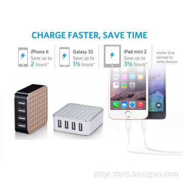alibaba china market 5V 5A 4 USB phone charger, usb charger for samsung galaxy s6 edge, apple mobile